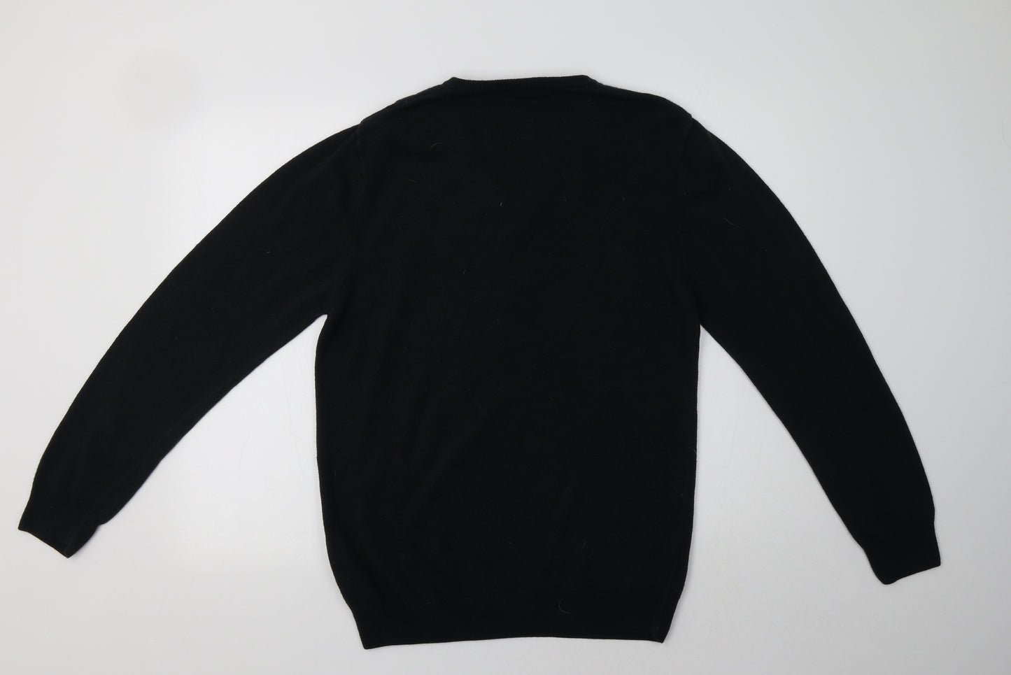 M&S Mens Blue V-Neck  Acrylic Pullover Jumper Size L
