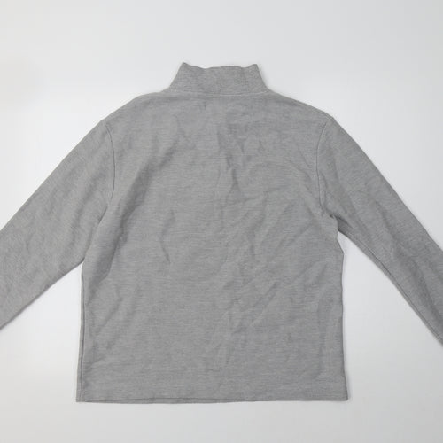 Topman Mens Grey  Cotton Henley Sweatshirt Size M