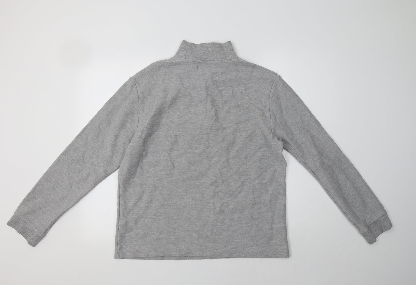 Topman Mens Grey  Cotton Henley Sweatshirt Size M