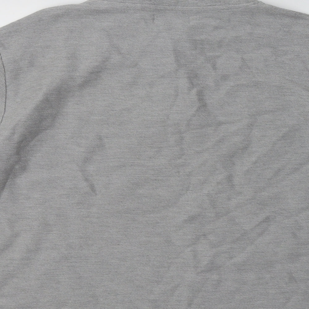 Topman Mens Grey  Cotton Henley Sweatshirt Size M