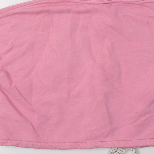 M&S Girls Pink Striped Cotton Pullover Sweatshirt Size 12-13 Years