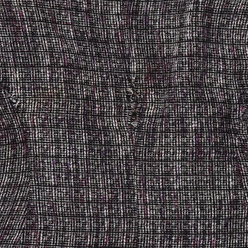 M&S Womens Purple Check  Jacket Blazer Size 14