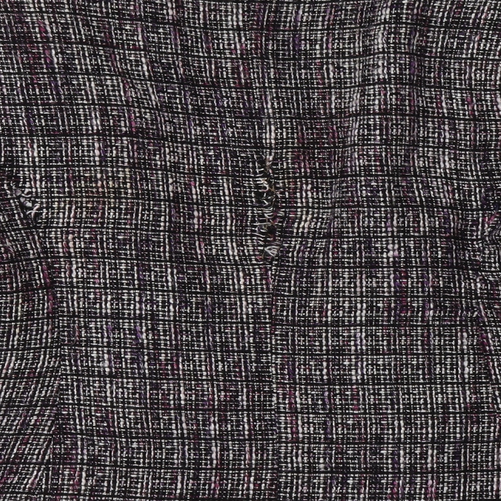M&S Womens Purple Check  Jacket Blazer Size 14