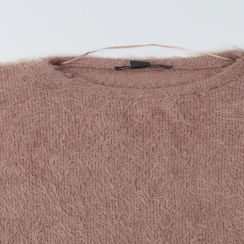 Primark Womens Pink Crew Neck  Polyester Pullover Jumper Size XS