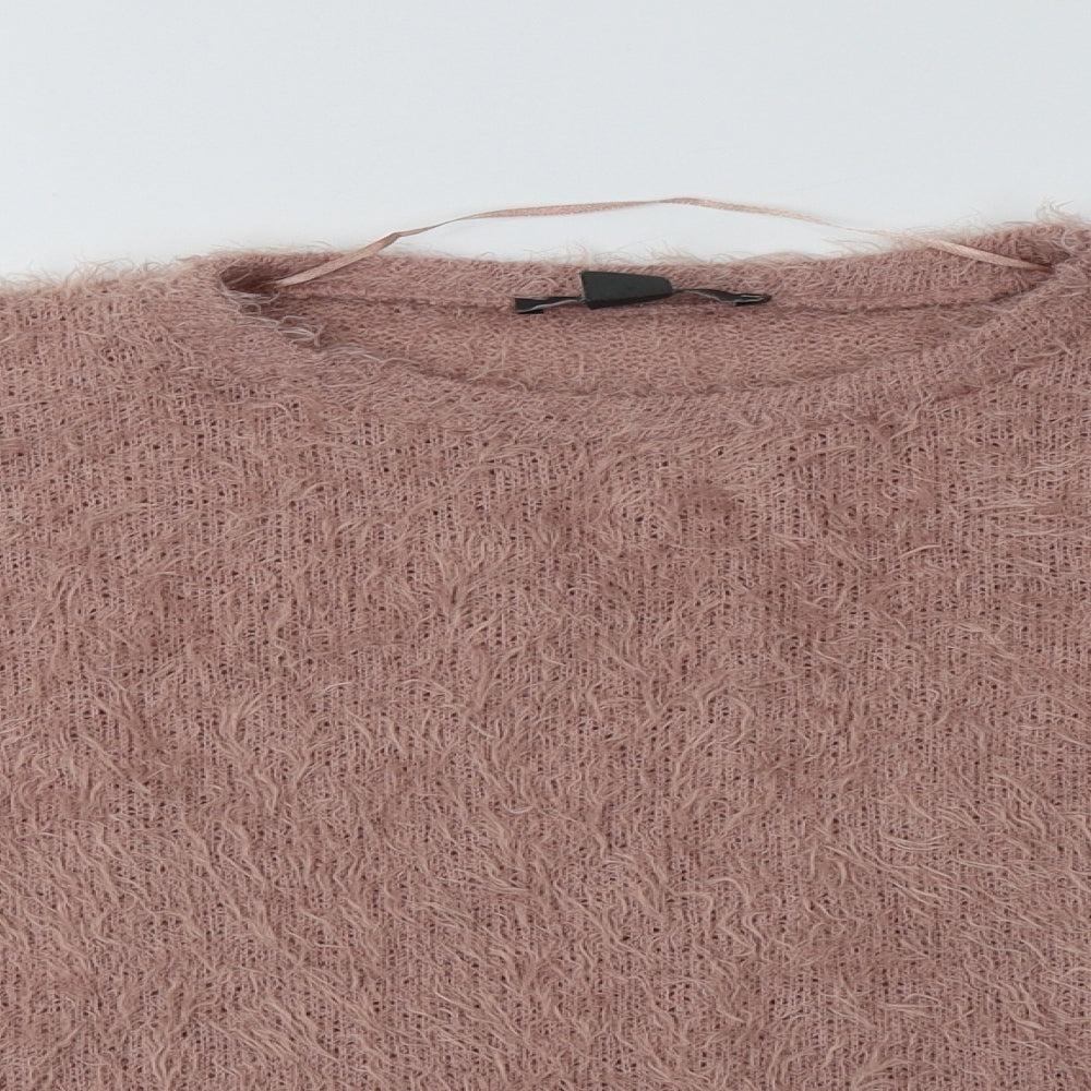 Primark Womens Pink Crew Neck  Polyester Pullover Jumper Size XS