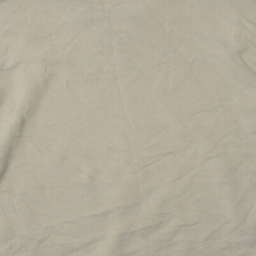 M&S Mens Beige V-Neck  Cotton Pullover Jumper Size M