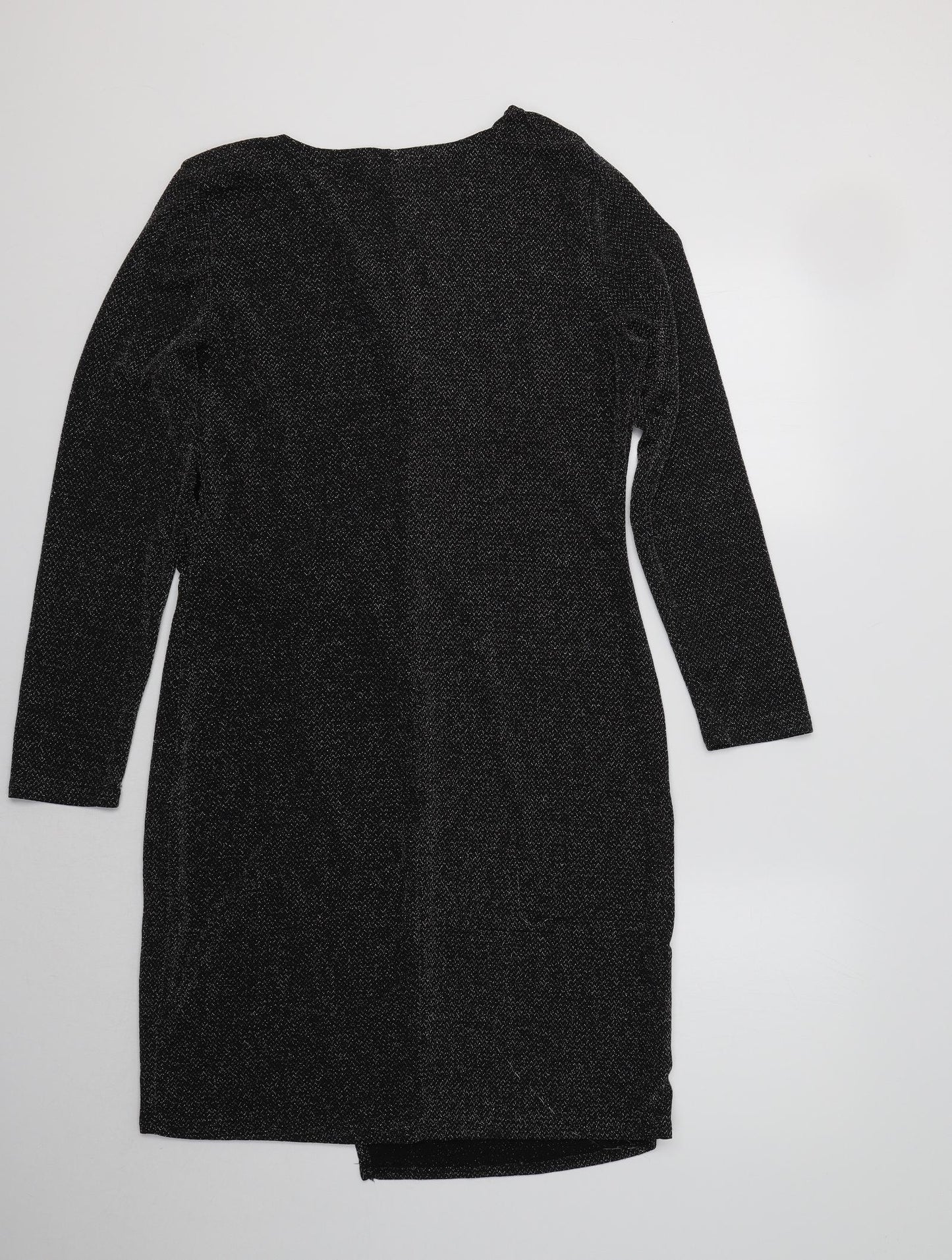 Blue Vanilla Womens Silver  Nylon Shift  Size 16  V-Neck