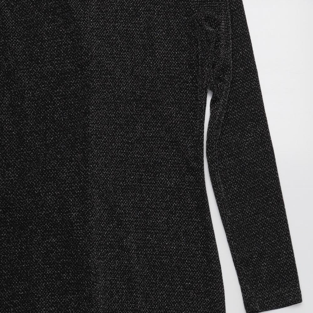 Blue Vanilla Womens Silver  Nylon Shift  Size 16  V-Neck