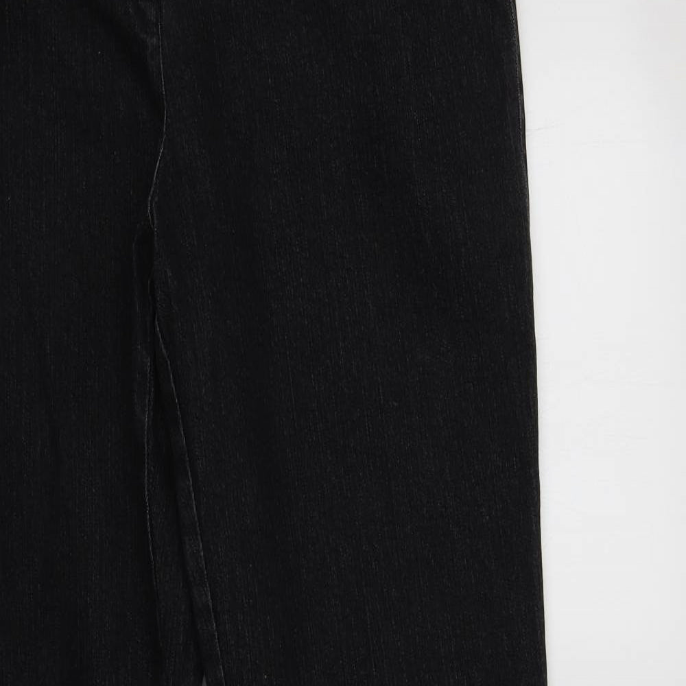 Viyella Womens Black  Cotton Bootcut Jeans Size 14 L34 in Regular
