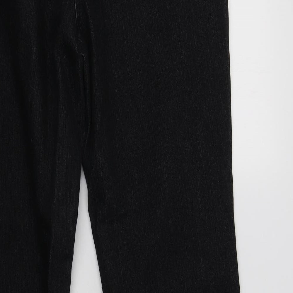 Viyella Womens Black  Cotton Bootcut Jeans Size 14 L34 in Regular