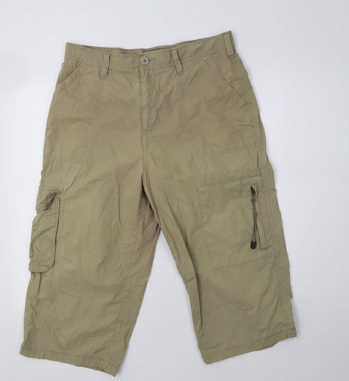 NEXT Mens Beige  Cotton Cargo Shorts Size 34 L16 in Regular