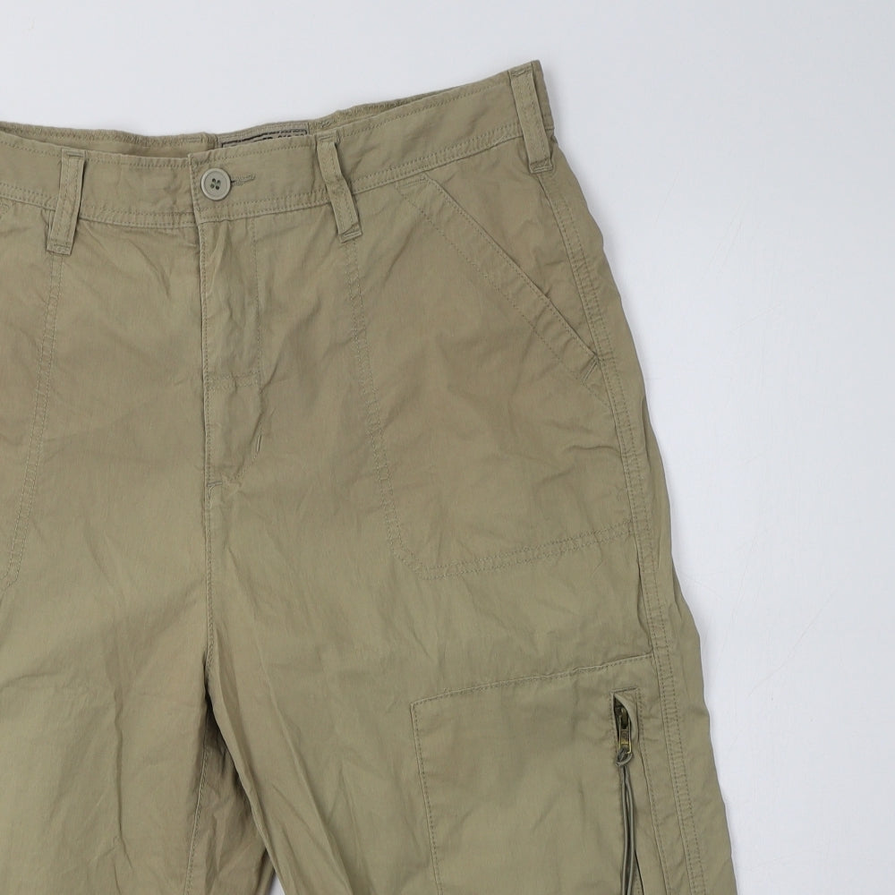 NEXT Mens Beige  Cotton Cargo Shorts Size 34 L16 in Regular