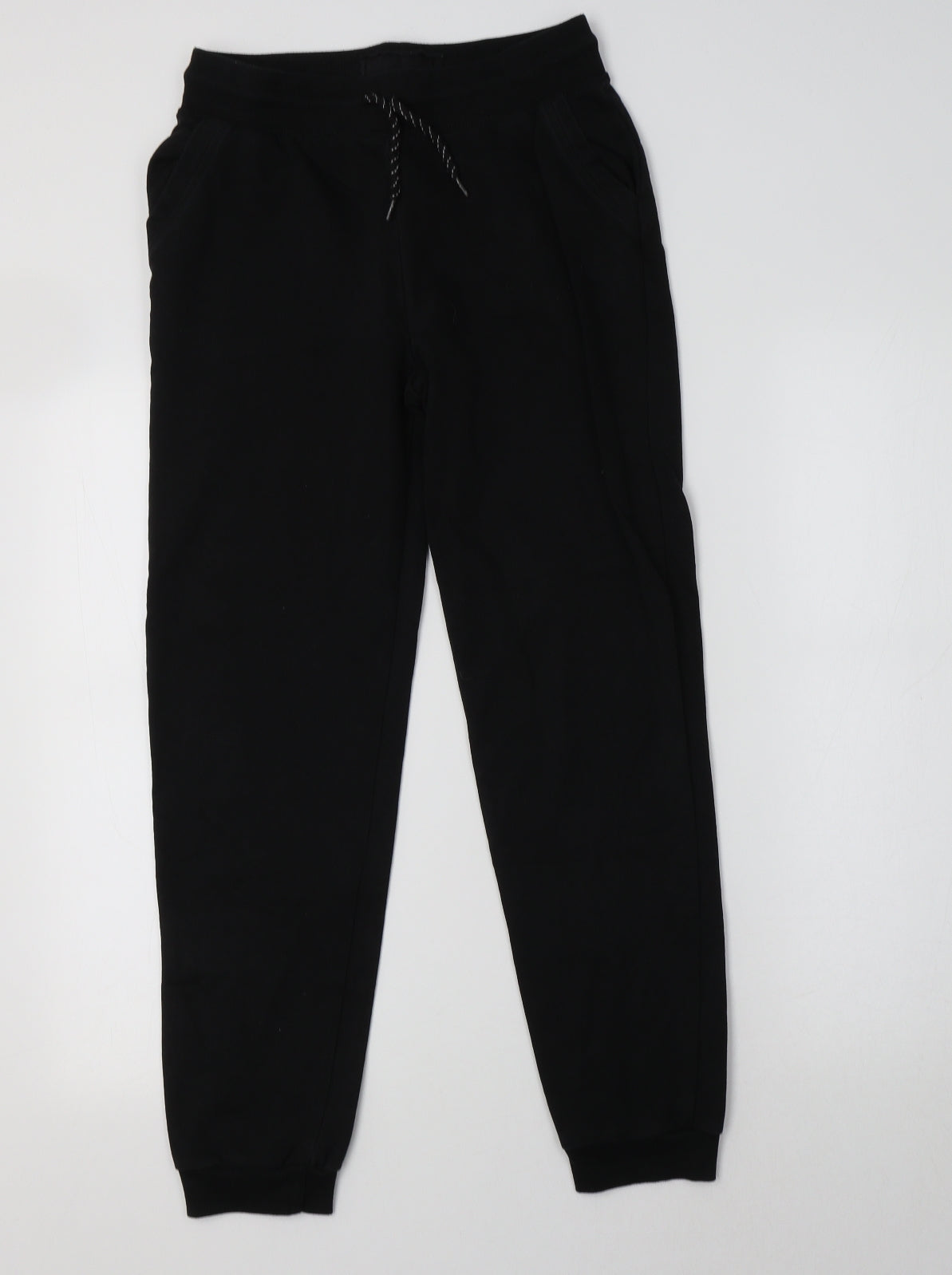 Primark Boys Black  Cotton Jogger Trousers Size 12-13 Years  Regular