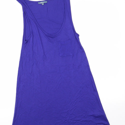 E-vie Womens Purple  Viscose A-Line  Size 10  Scoop Neck  - Slip Tank T-shirt