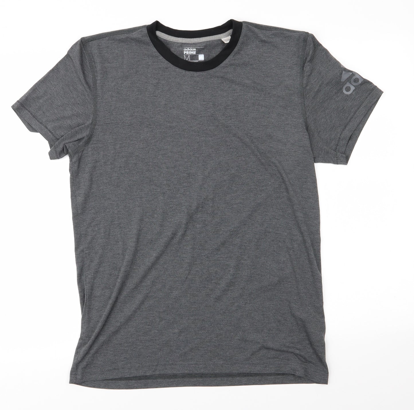adidas Mens Grey  Polyester  T-Shirt Size M Round Neck  - Adidas Climate