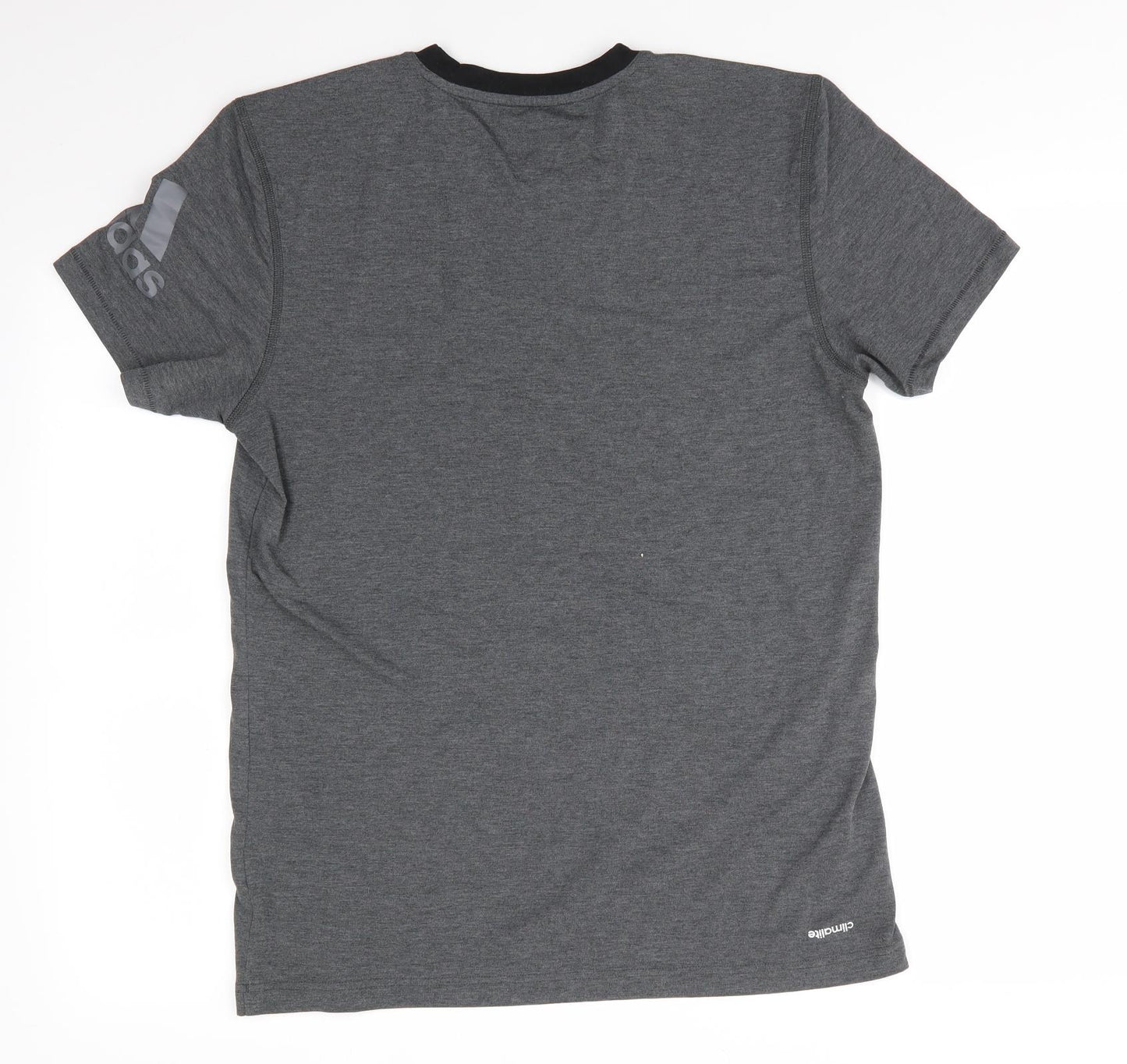 adidas Mens Grey  Polyester  T-Shirt Size M Round Neck  - Adidas Climate