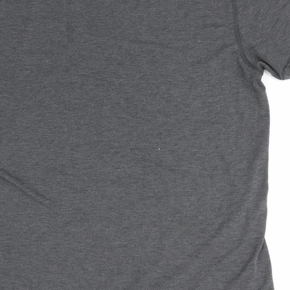 adidas Mens Grey  Polyester  T-Shirt Size M Round Neck  - Adidas Climate