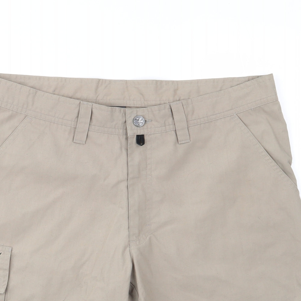 Jack Wolfskin Mens Green  Polyester Cargo Shorts Size L L11 in Regular  - Khaki Brown