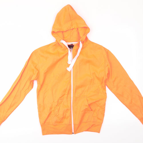 Malaika Girls Orange  Cotton Full Zip Hoodie Size 13 Years   - Florescent Orange