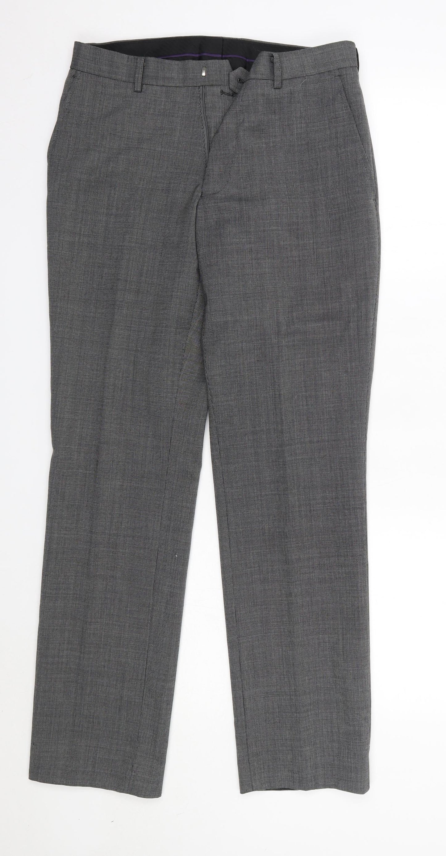Taylor and Wright Mens Grey  Wool Dress Pants Trousers Size 39 L30 in Regular