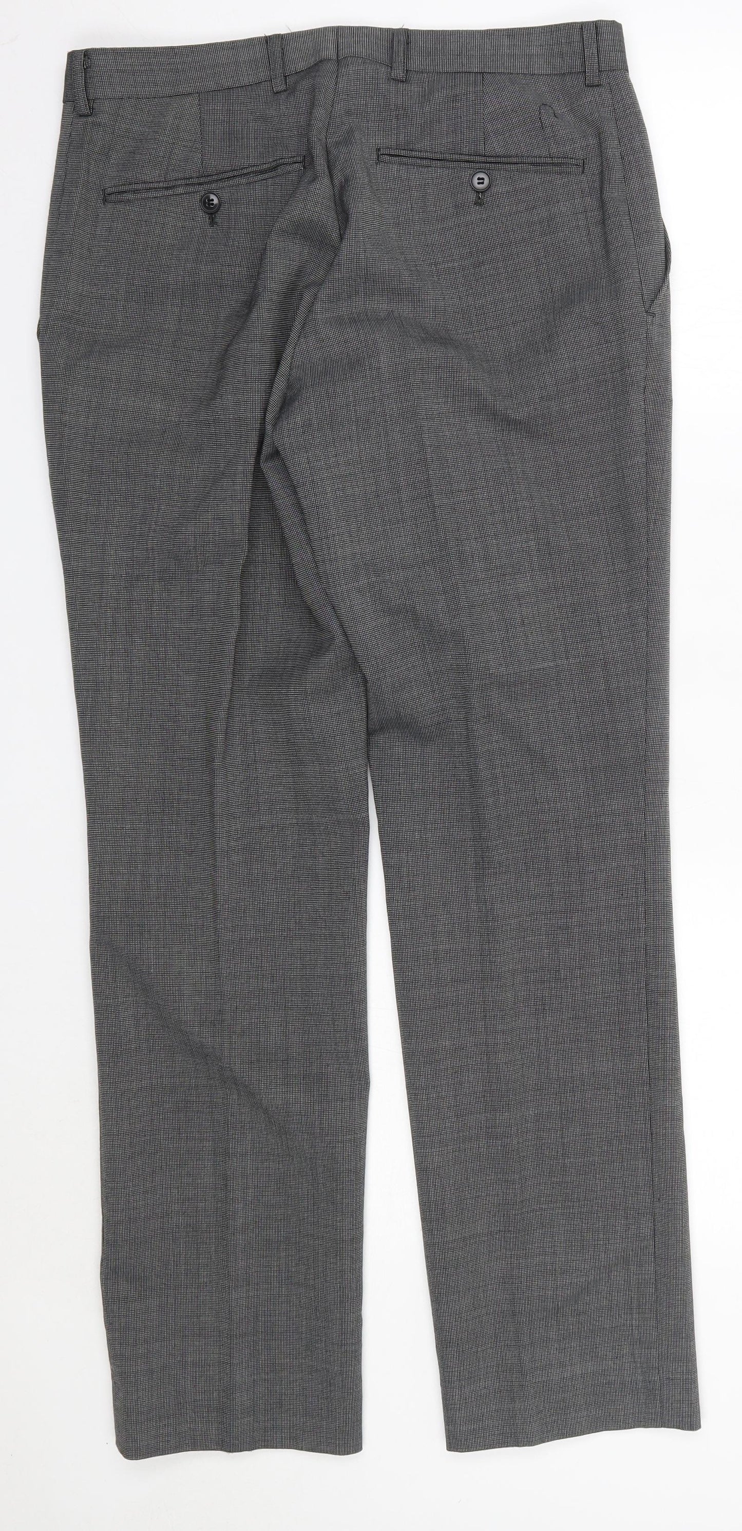 Taylor and Wright Mens Grey  Wool Dress Pants Trousers Size 39 L30 in Regular