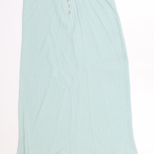 Preworn Womens Blue  Viscose A-Line Skirt Size 30 in