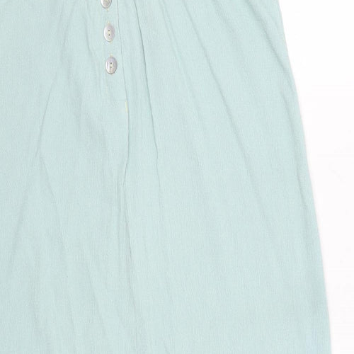 Preworn Womens Blue  Viscose A-Line Skirt Size 30 in