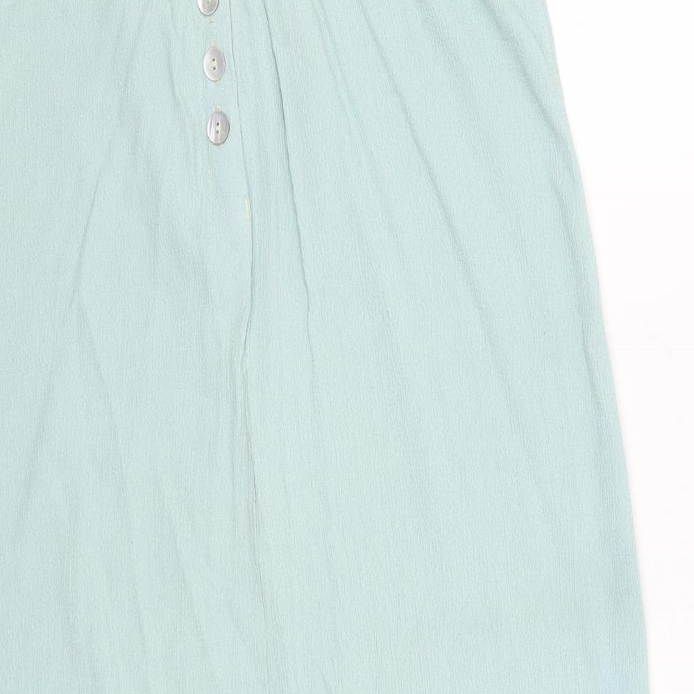 Preworn Womens Blue  Viscose A-Line Skirt Size 30 in