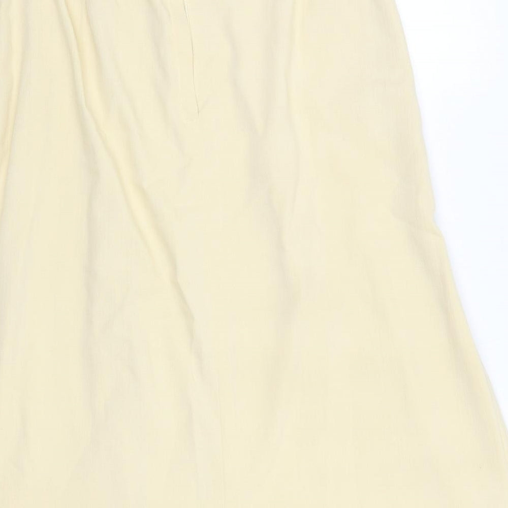 Your Sixth Sense Womens Yellow  Viscose A-Line Skirt Size 14
