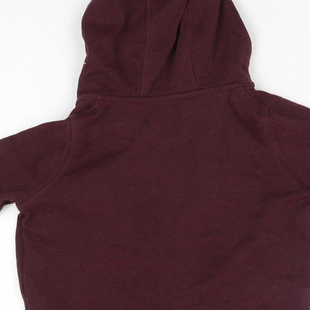 Nutmeg Boys Red  Polyester Full Zip Hoodie Size 2-3 Years