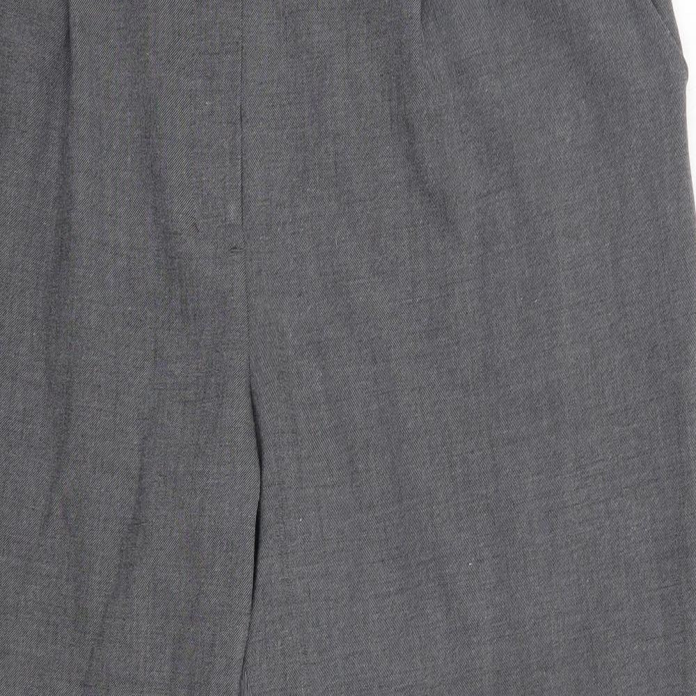 F&F Womens Grey  Polyester Dress Pants Trousers Size 18 L26 in Regular