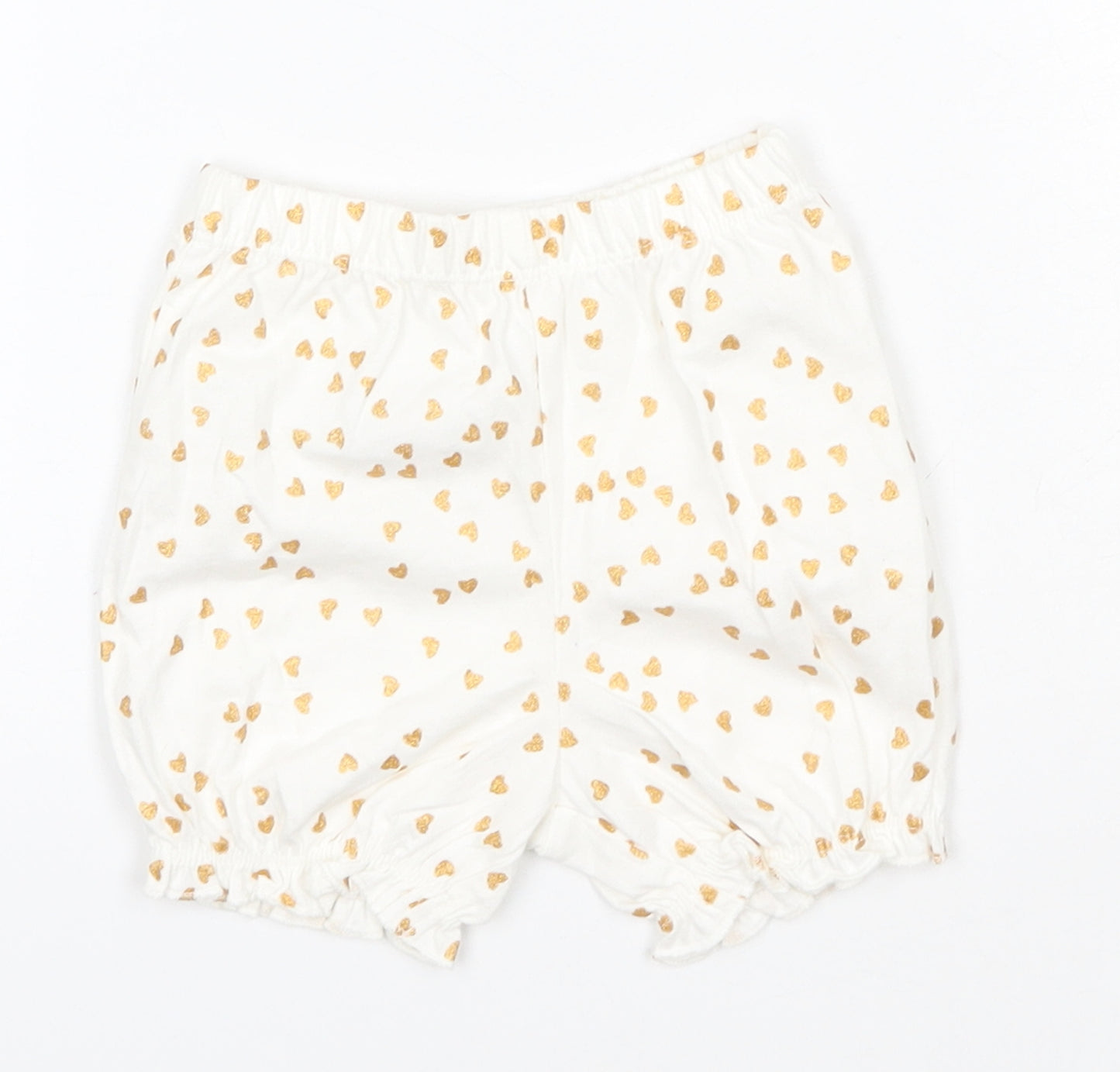 George Baby White  100% Cotton Cropped Trousers Size 3-6 Months