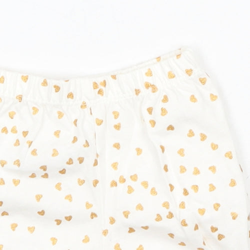 George Baby White  100% Cotton Cropped Trousers Size 3-6 Months