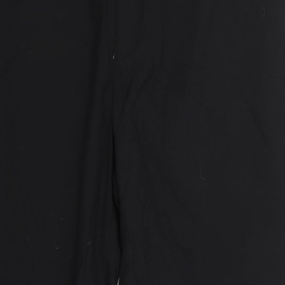 Preworn Mens Black  Polyester Dress Pants Trousers Size 38 in L28 in Regular  - Short