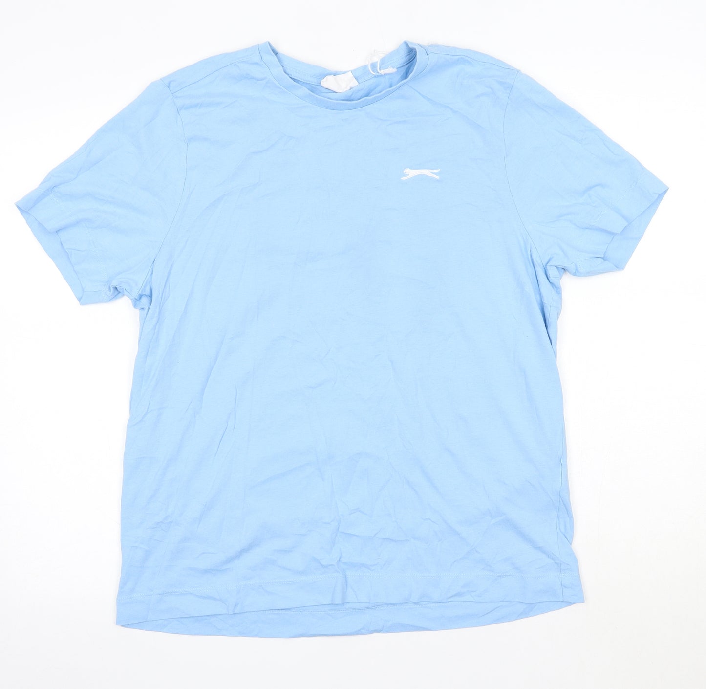 Slazenger Mens Blue  Cotton  T-Shirt Size M Round Neck