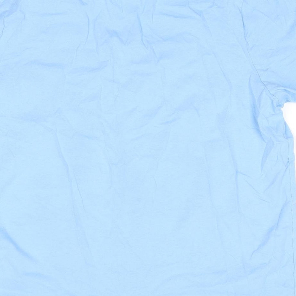 Slazenger Mens Blue  Cotton  T-Shirt Size M Round Neck