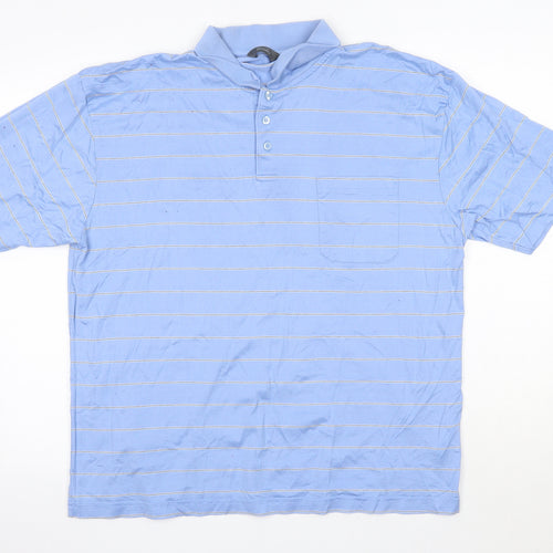 Wolsey Mens Blue  100% Cotton  Polo Size L Collared