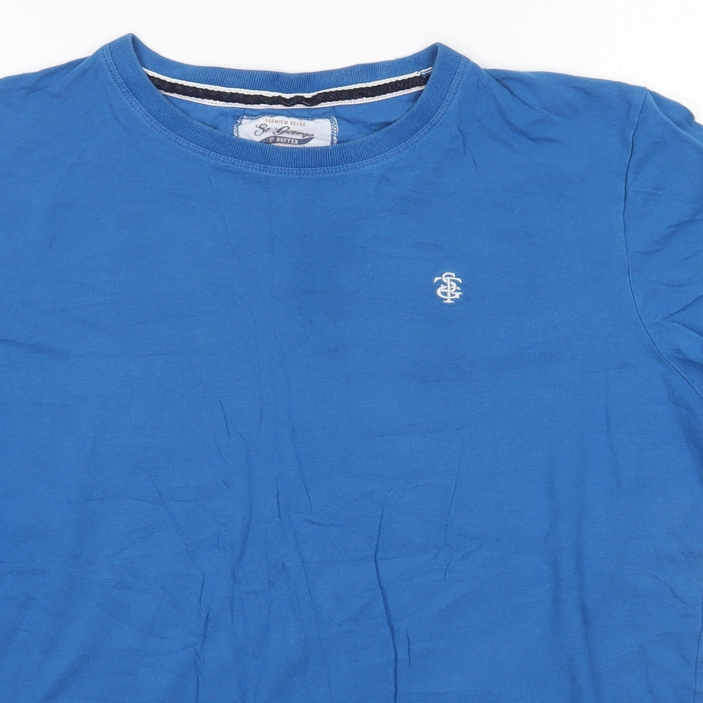 Debenhams Mens Blue  Cotton  T-Shirt Size L Round Neck