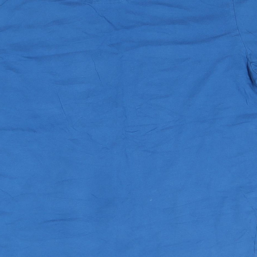 Debenhams Mens Blue  Cotton  T-Shirt Size L Round Neck