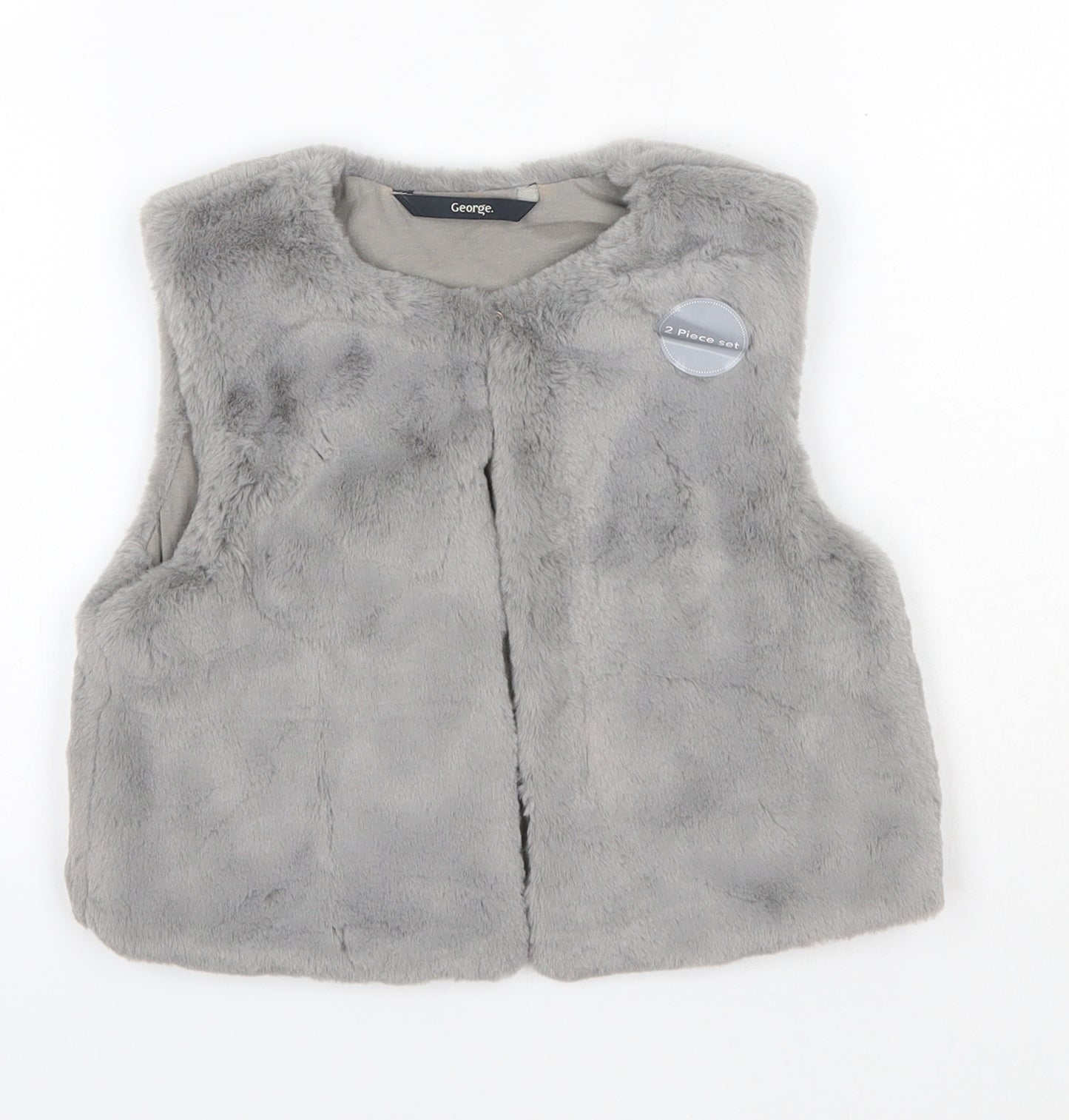 George Girls Grey   Gilet Jacket Size 5-6 Years
