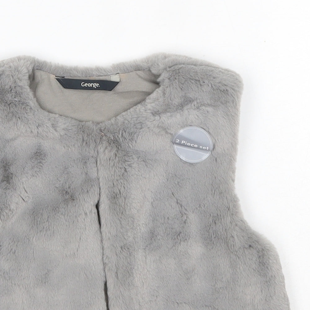 George Girls Grey   Gilet Jacket Size 5-6 Years
