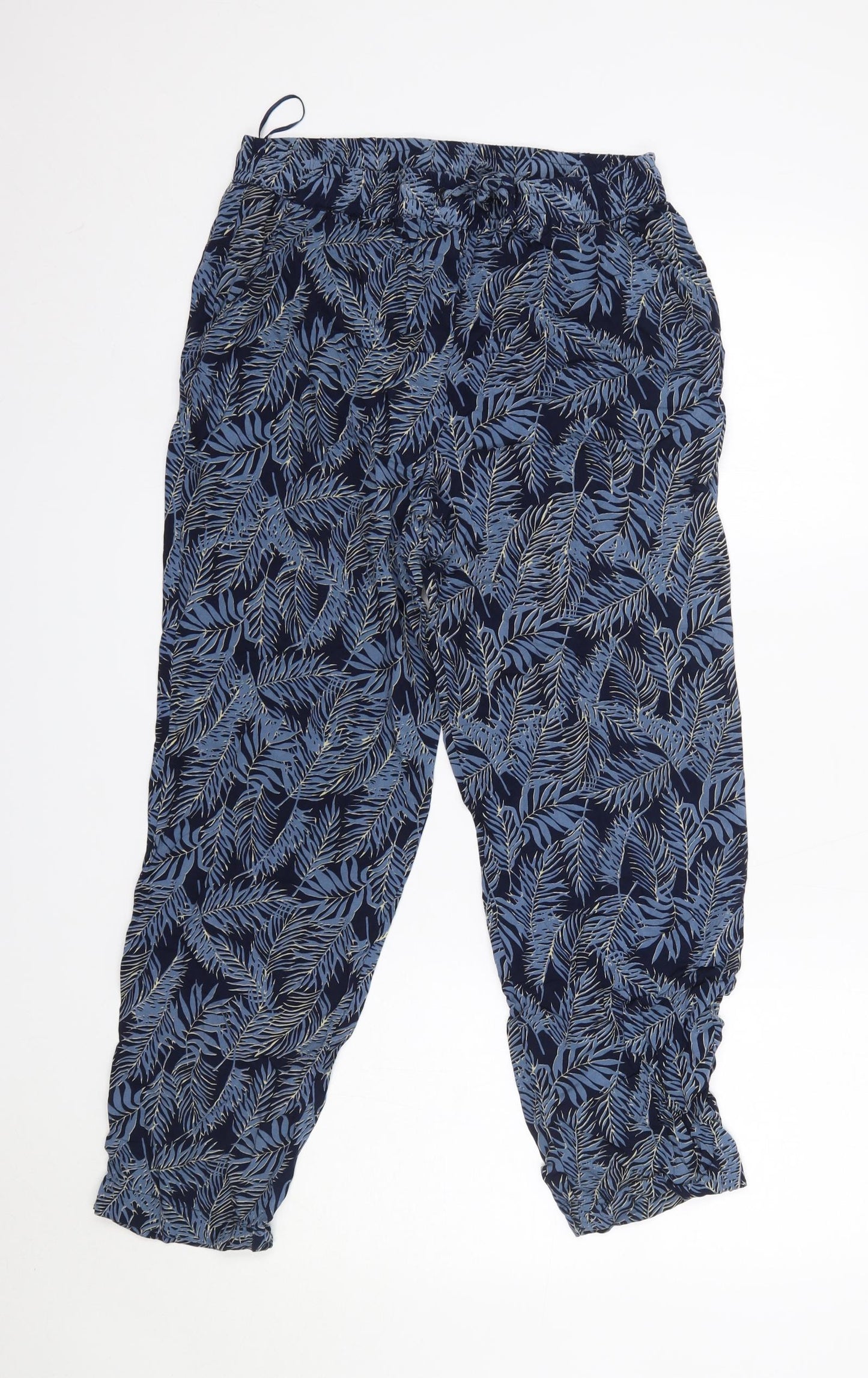 Isle Womens Blue  Viscose Trousers  Size 12 L26 in Regular