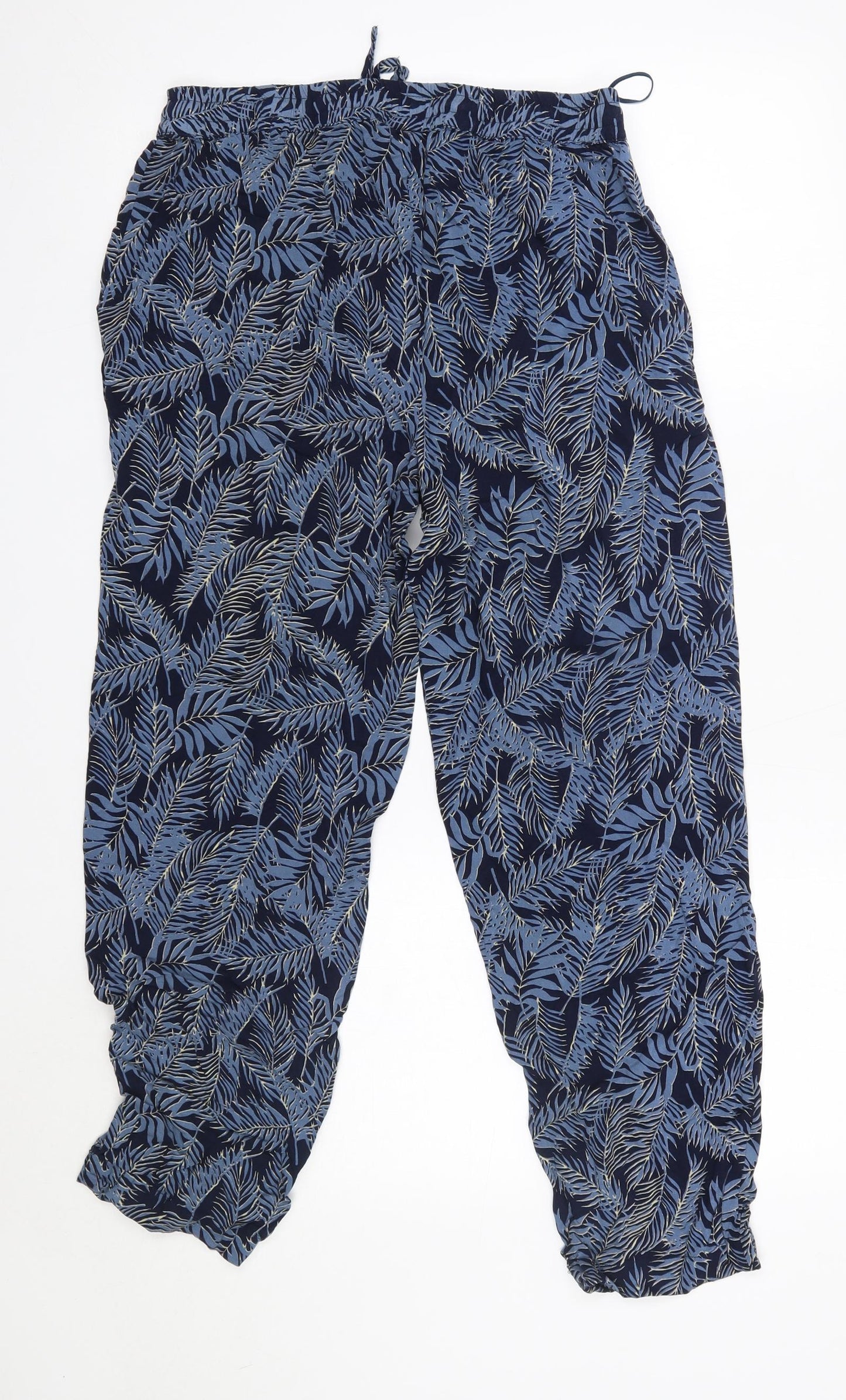 Isle Womens Blue  Viscose Trousers  Size 12 L26 in Regular
