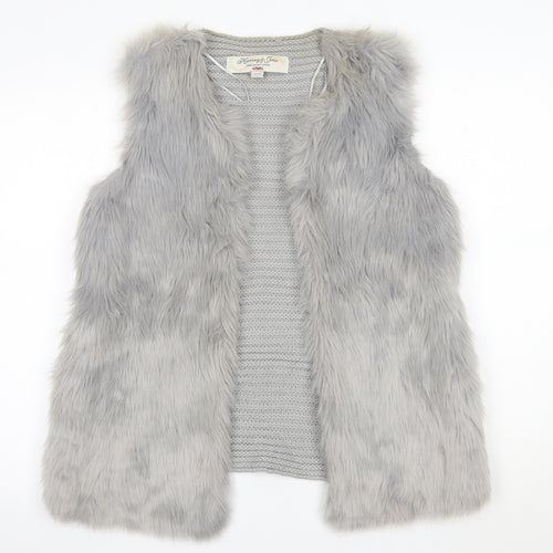 Harvey & Jones Womens Grey V-Neck  Acrylic Cardigan Jumper Size 12