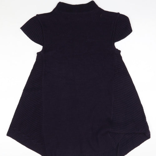 PORT Womens Purple  Acrylic A-Line  Size S  High Neck
