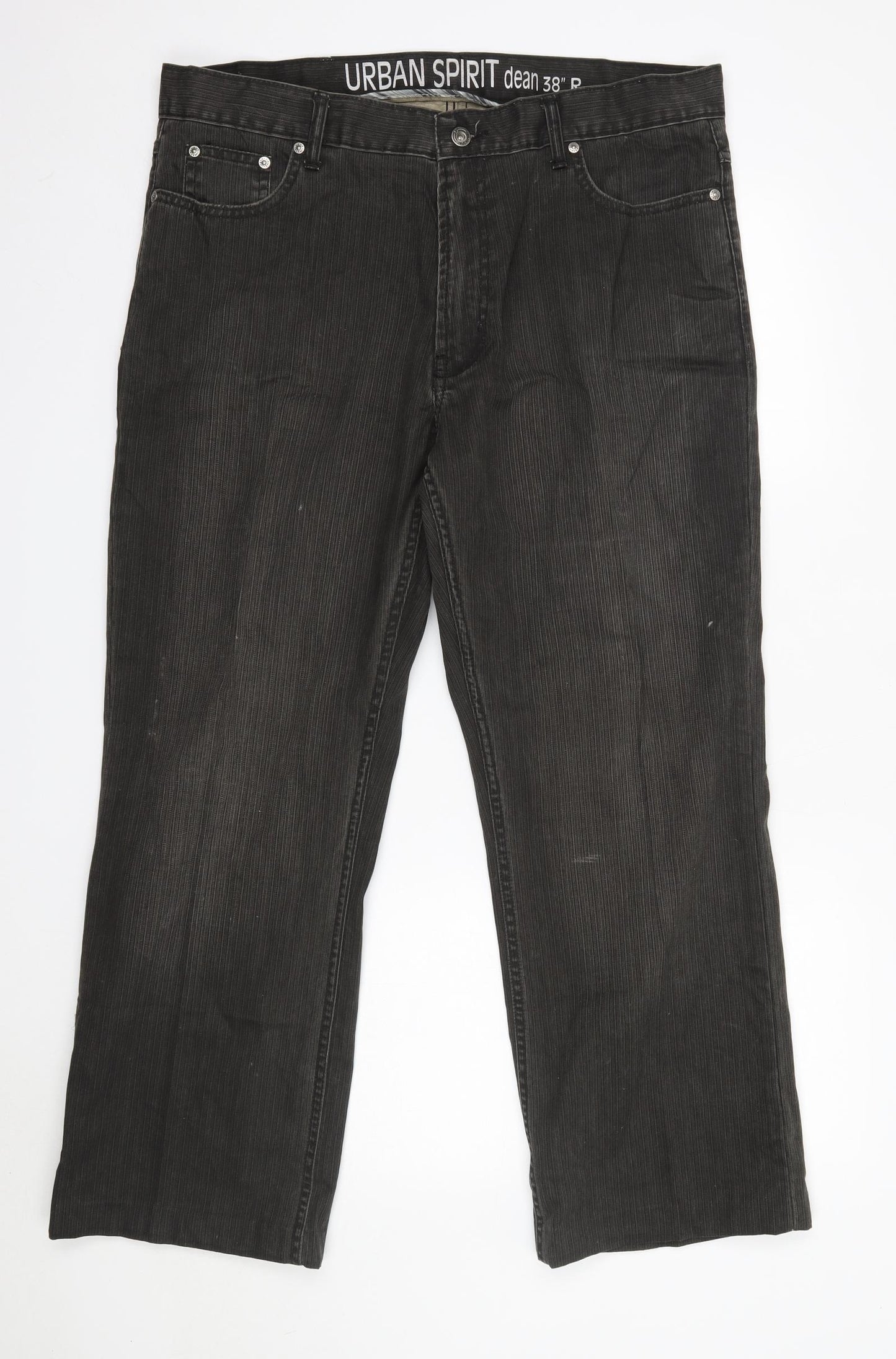 Urban Spirit Mens Brown  Cotton Straight Jeans Size 38 in L28 in Regular