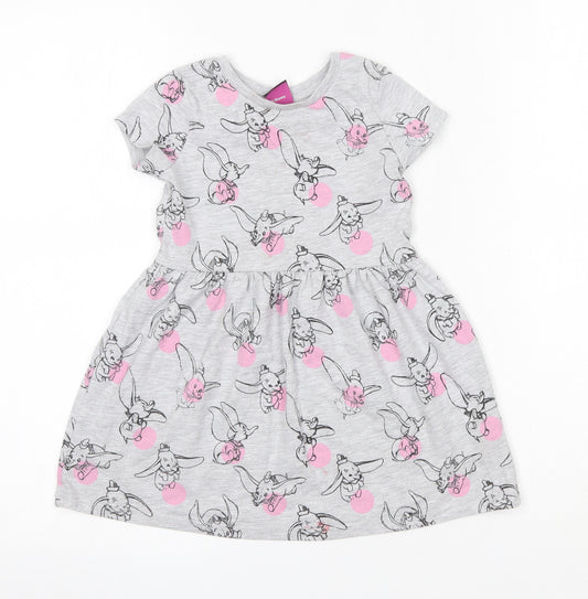 Front view of George Baby Grey Polyester A-Line, size 12-18, Months Round Neck