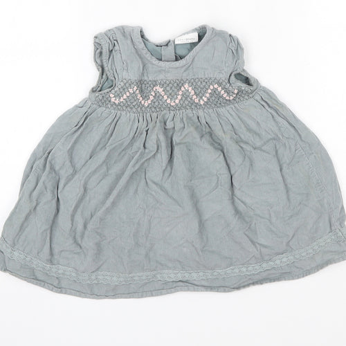NEXT Baby Grey  100% Cotton A-Line  Size 6-9 Months  Round Neck