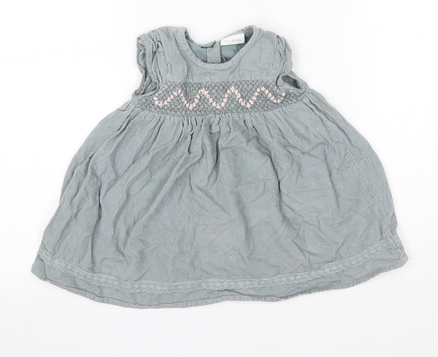 NEXT Baby Grey  100% Cotton A-Line  Size 6-9 Months  Round Neck