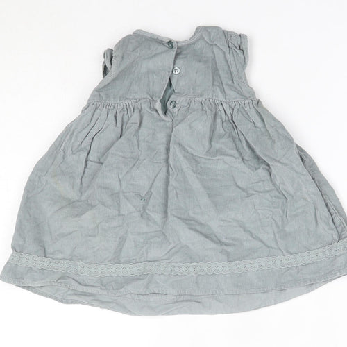 NEXT Baby Grey  100% Cotton A-Line  Size 6-9 Months  Round Neck